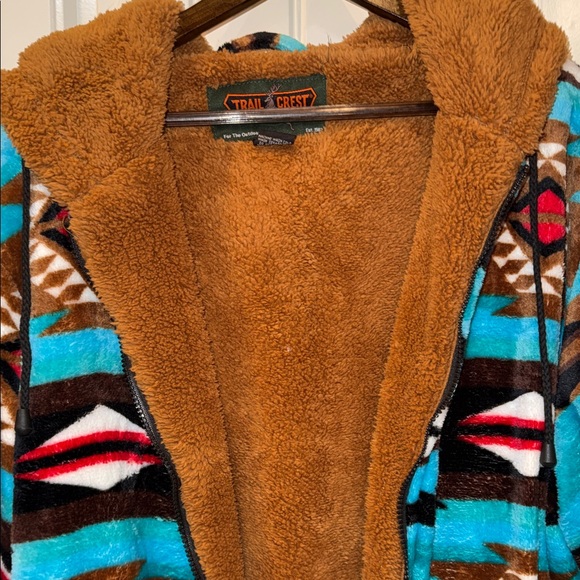 Aztec Print Teddy Jacket - Picture 3 of 6